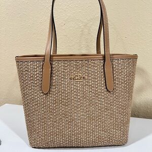 Gently used Coach straw purse